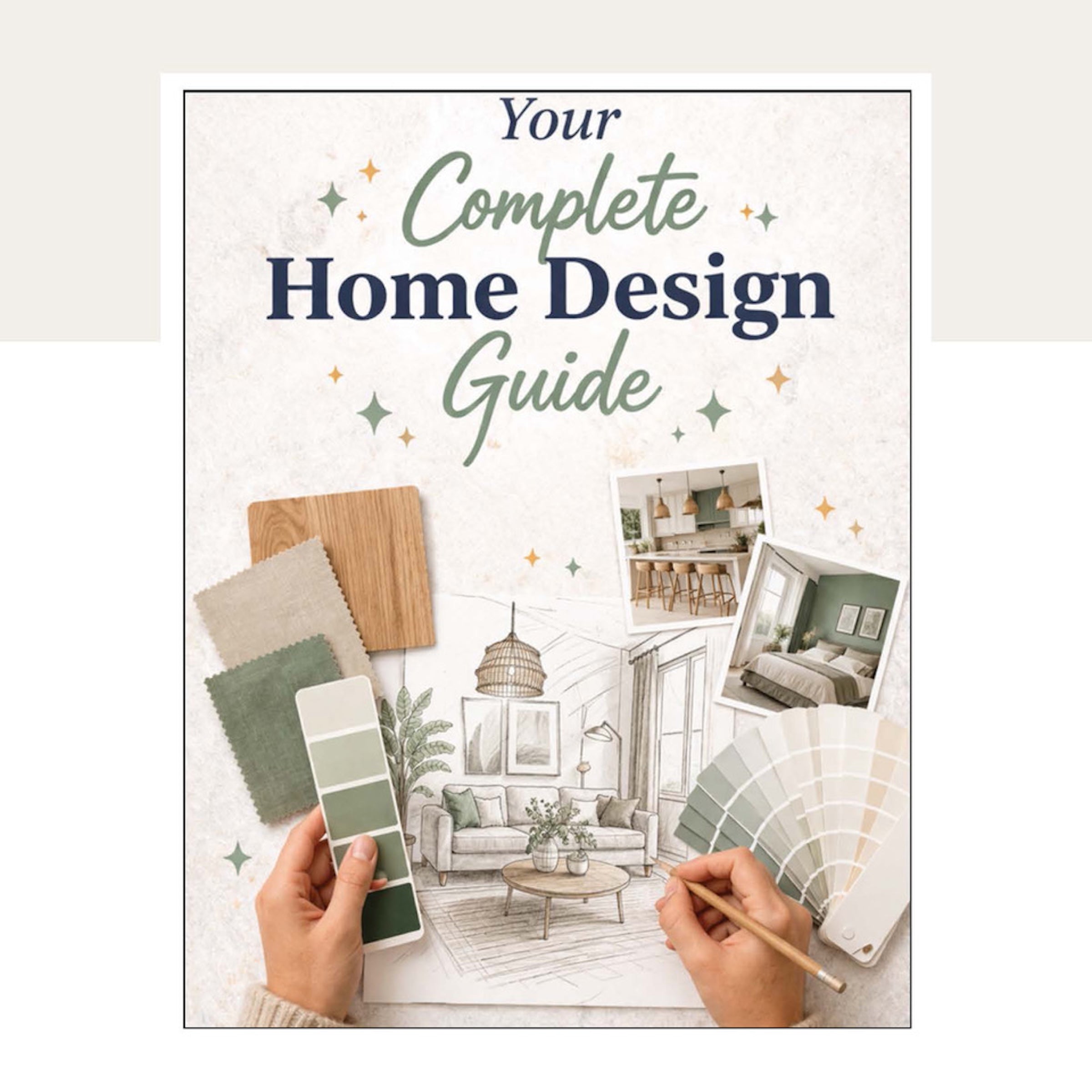 Your Complete Home Design Guide — paid interior design step-by-step guide cover from Real Design Help
